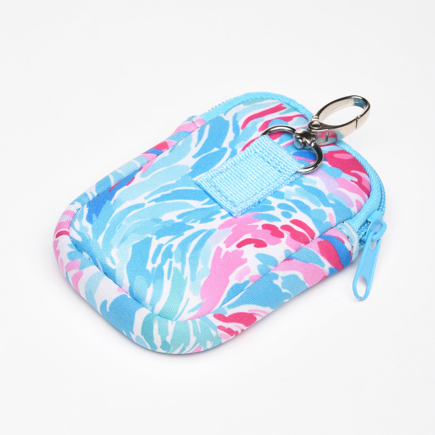 Zippered Pouch Ocean Oasis with Hang Clip, Compatible with Touchland Hand Sanitizer Spray *SANITIZER NOT INCLUDED*