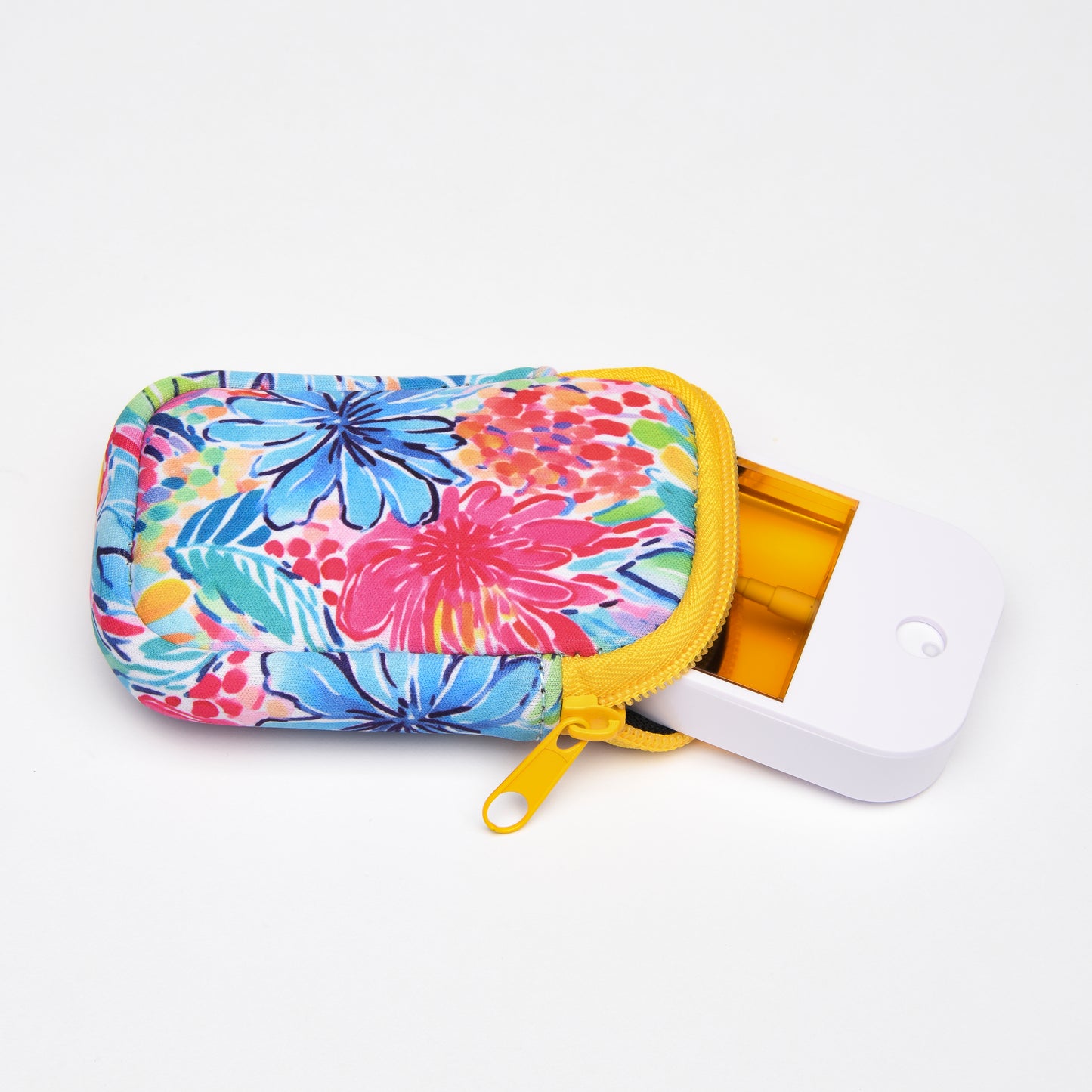 Zippered Pouch Flower Fiesta with Hang Clip, Compatible with Touchland Hand Sanitizer Spray *SANITIZER NOT INCLUDED*