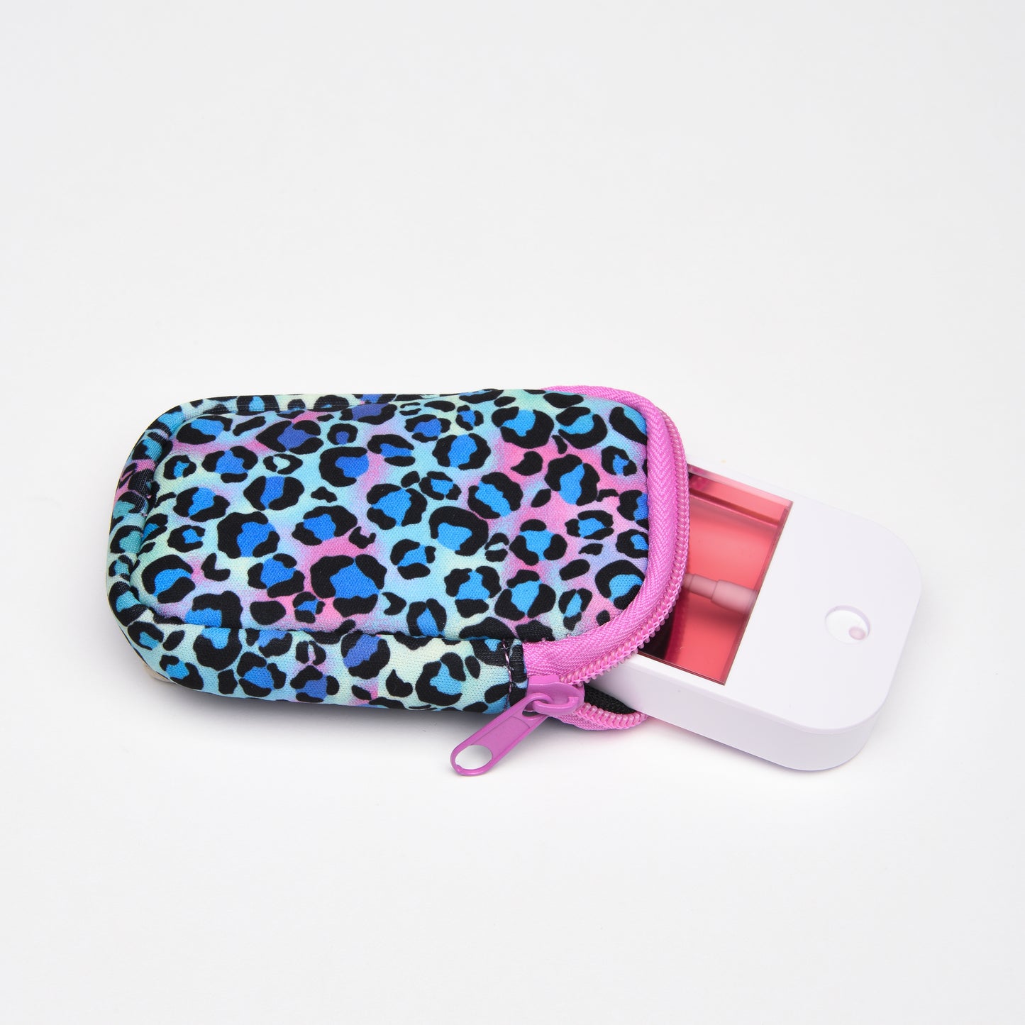 Zippered Pouch Cool Cat with Hang Clip, Compatible with Touchland Hand Sanitizer Spray *SANITIZER NOT INCLUDED*