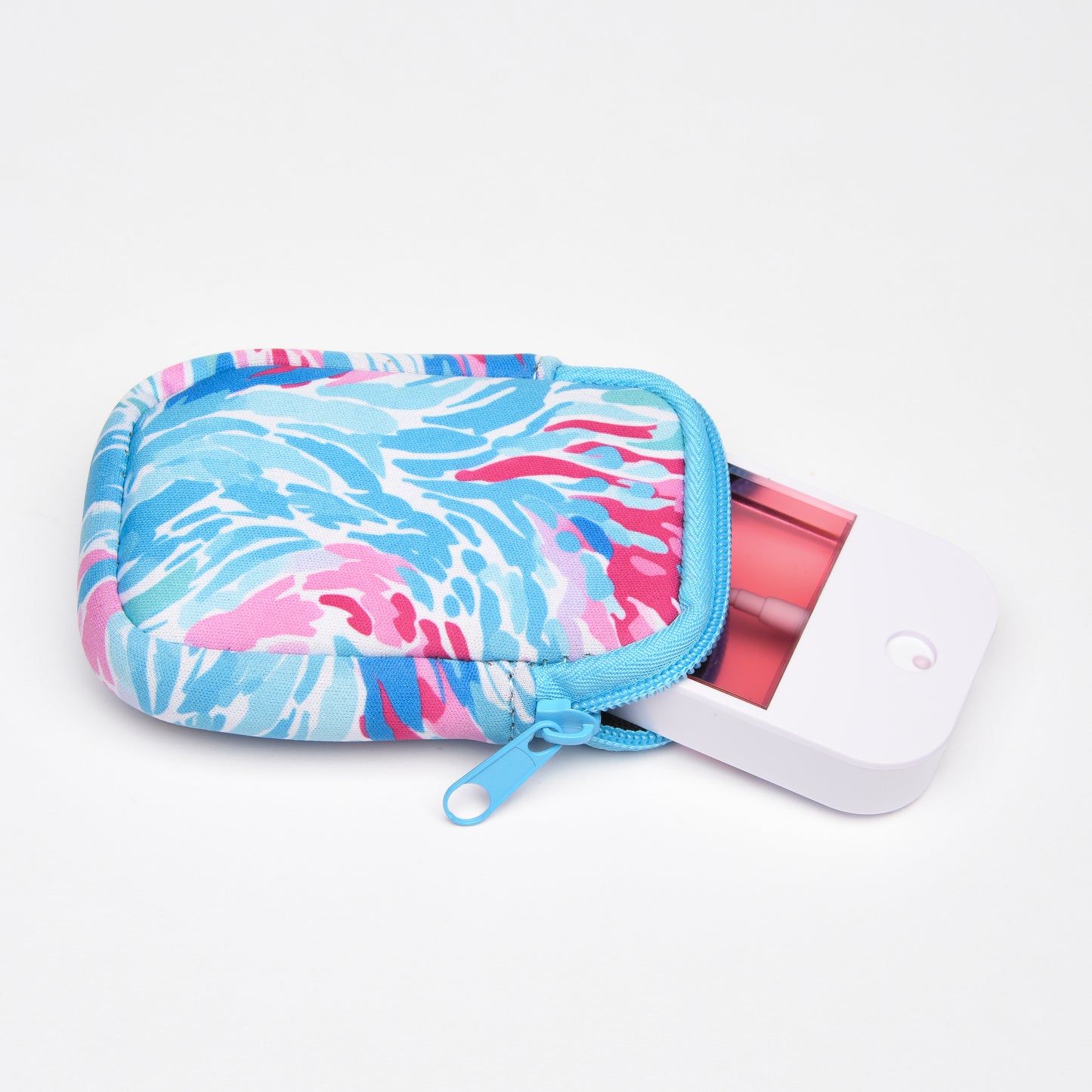 Zippered Pouch Ocean Oasis with Hang Clip, Compatible with Touchland Hand Sanitizer Spray *SANITIZER NOT INCLUDED*