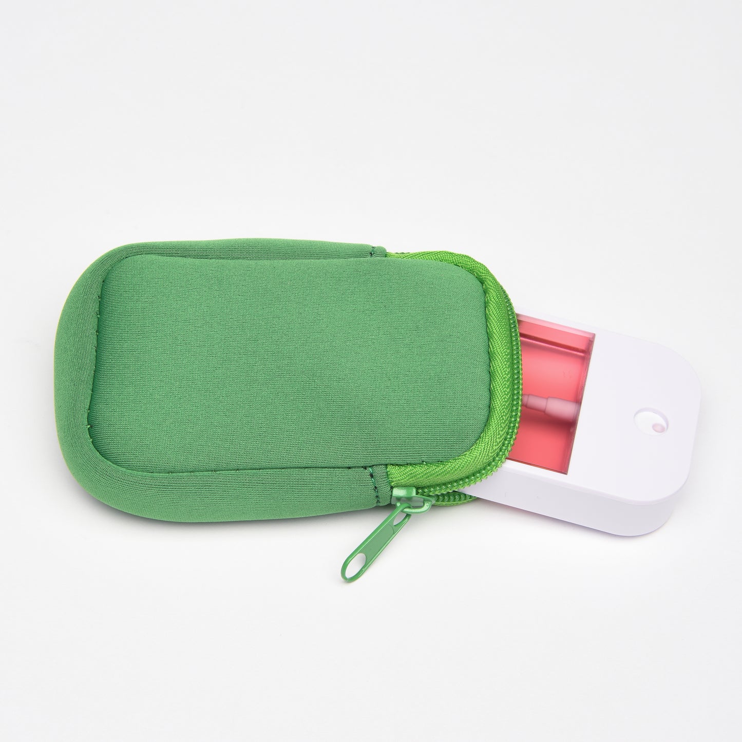 Zippered Pouch Emerald Envy with Hang Clip, Compatible with Touchland Hand Sanitizer Spray *SANITIZER NOT INCLUDED*