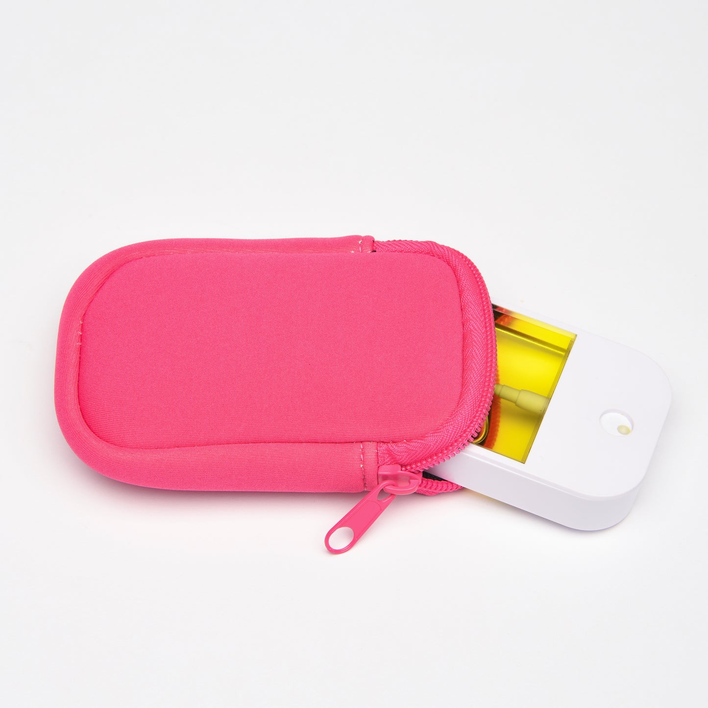 Zippered Pouch Tickled Pink with Hang Clip, Compatible with Touchland Hand Sanitizer Spray *SANITIZER NOT INCLUDED*