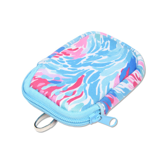 Zippered Pouch Ocean Oasis with Hang Clip, Compatible with Touchland Hand Sanitizer Spray *SANITIZER NOT INCLUDED*