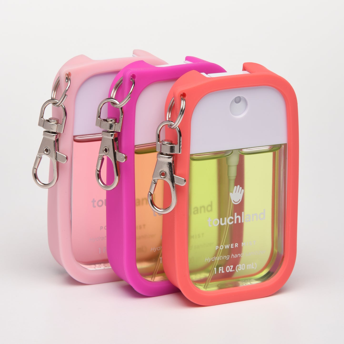 All Silicone Cases With Keychain for Touchland Hand Sanitizer Spray *SANITIZER NOT INCLUDED*