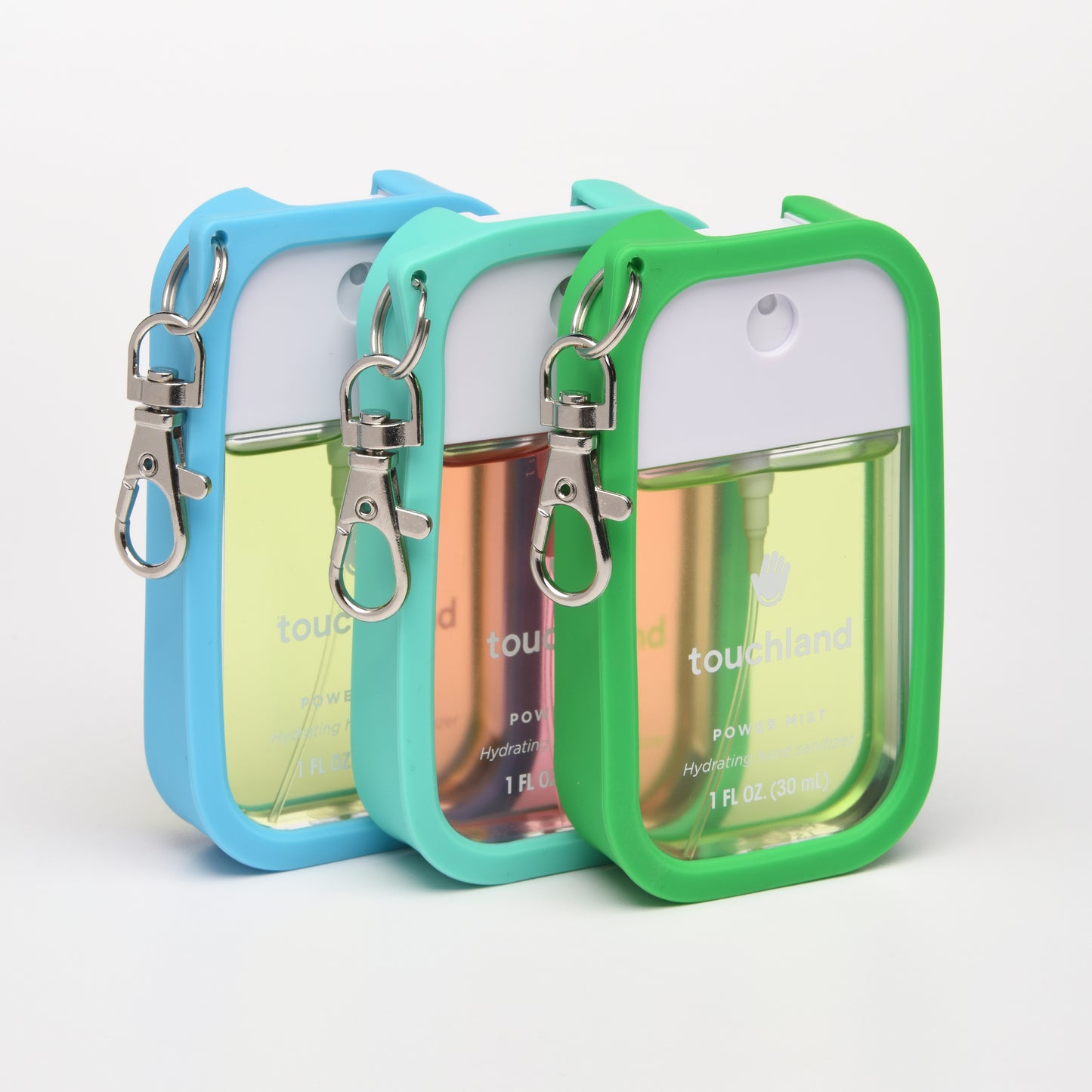 All Silicone Cases With Keychain for Touchland Hand Sanitizer Spray *SANITIZER NOT INCLUDED*