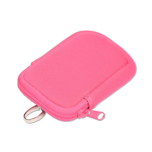 Zippered Pouch Tickled Pink with Hang Clip, Compatible with Touchland Hand Sanitizer Spray *SANITIZER NOT INCLUDED*